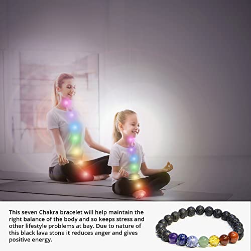 Image of ANAYA AGATE Healing Crystal Bracelet for Women and Men - 8mm Round Beaded Bracelet for Men and Women - Unisex Stretchy Gemstone Bracelet for Healing and Protection