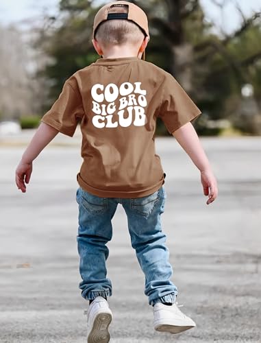 Big Brother T-Shirts Toddler Boys Cool Big Bro Club Tee Tops Sibling Reveal Shirt Big Brother Gifts for Toddler Boy3