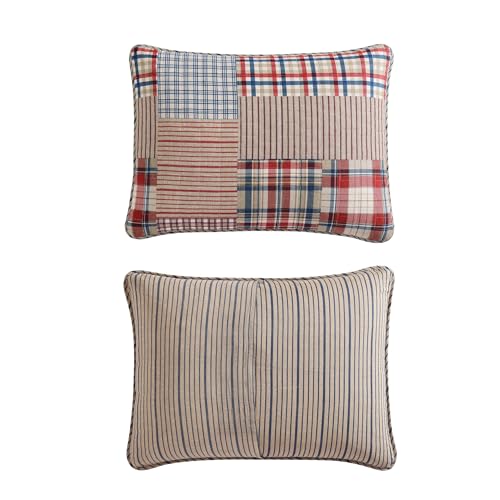 Image of Eddie Bauer - Twin Quilt Set, Reversible Cotton Bedding with Matching Sham, Luxurious Bedding Set (Hawthorne Brown, Twin)