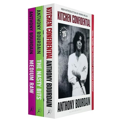 Anthony Bourdain Collection 3 Books Set (Medium Raw, Kitchen Confidential, The Nasty Bits)