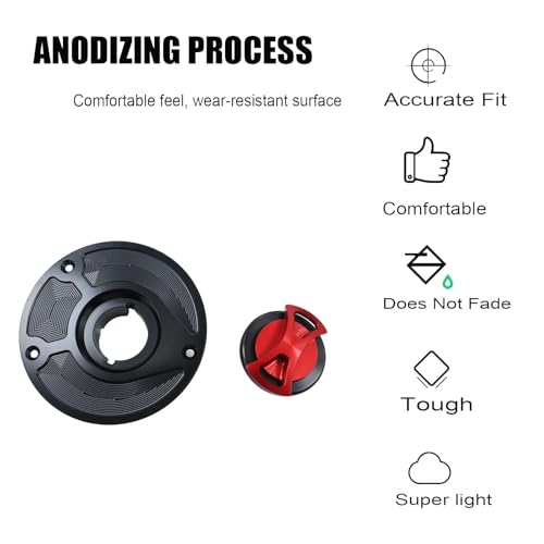 Tapa de gas CNC de aluminio con acabado anodizado rojo para modelos CB y CBR 5