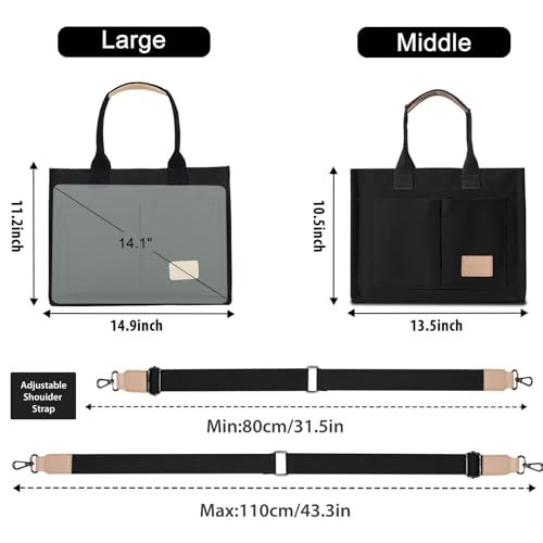 Image of GASSDA Canvas Tote Bag for Women Crossbody Work Purse with Pockets Top Handle Handbag Satchel Bags for Travel Nurse Teacher