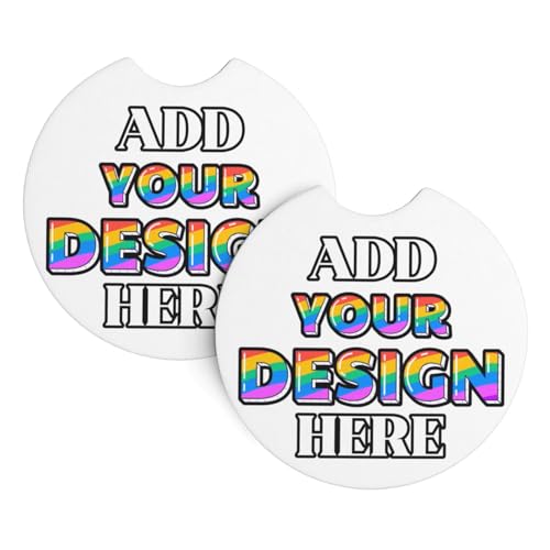 Portavasos personalizados para auto 2 piezas Neopreno miniatura 1