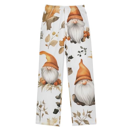 Thanksgiving Gnome Boys Long Pants Soft Trousers Elastic Waist Kids Lounge Bottoms with Pockets S-XL