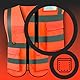 Retoo Warnweste Auto Orange, Universal Sicherheitsweste Reflektierende, Pannenweste, Warnschutzweste, Autozubehör Unisex für Kinder, Erwachsene, Autofahrern, Radfahrer, Arbeitskräften