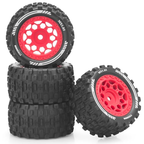 Pneus et roues de voiture télécommandée 1/18 hex 12mm RC truck Typhon