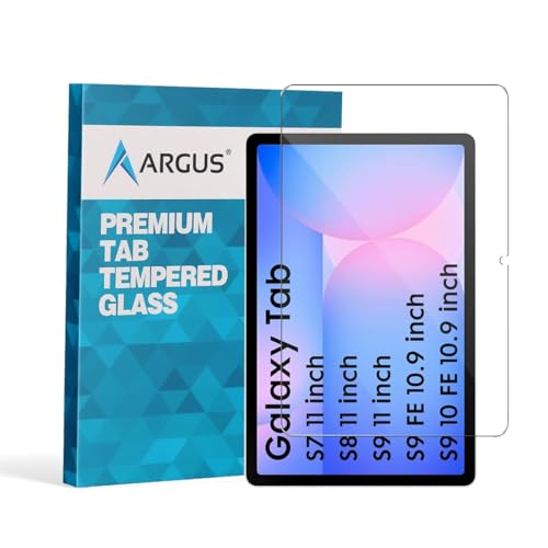 Image of Argus Premium Tempered Glass for Samsung Galaxy Tab S9 FE /S10 FE / S9 / S8 /S7 10.9 inch Screen Protector Guard for Samsung Tablet - Pack of 1