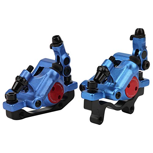 Zunate 2pcs Aluminium Alloy Disc Brake, BH-100 Hydraulic Disc Brake Front and Rear, Hydraulic Disc Brake Caliper Set for Mountain Bikes, Road Bikes (Blue)