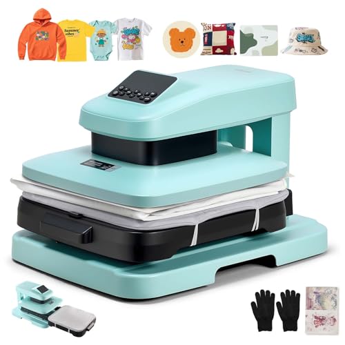VEVOR Auto Heat Press Machine, 15 x 15 inch, T-Shirt Press Machine...