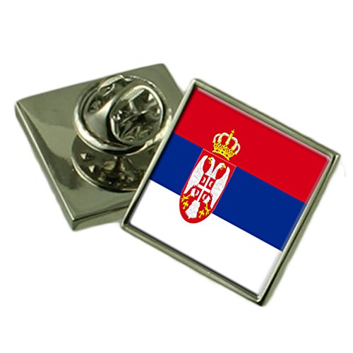 Insignia de solapa de Serbia cuadro personalizado un regalo con grabado único