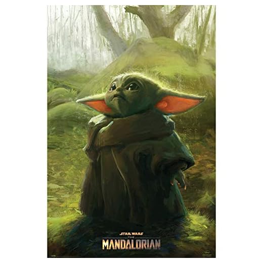 Grupo Erik - Póster Star Wars The Mandalorian Baby Yoda Art, Grogu, 61x91,5 cm