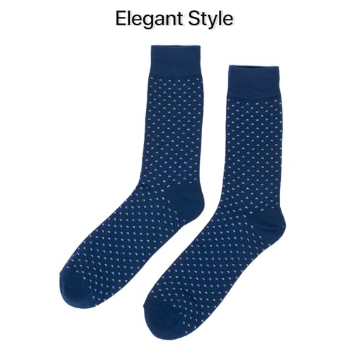 12 Pack Dress Socks for Men- Fancy Argyle and Classic Pattern Dress Socks4