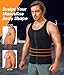 BRABIC Hot Sauna Sweat Suits,Zipper Closure Tank Top Shirt for Weight Lost,Waist Trainer Vest Slim Belt Workout Fitness-Breathable, Neoprene Fabric (Black Sauna Tank Top, L)
