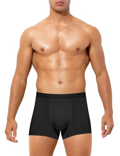 Mens Breathable Boxer Briefs Soft Lightweight Moisture Wicking comfortable Trunks Underwear2