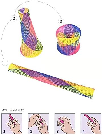AIMICOCA 37 Pack Cat Spring Toys Set, Colorful Cat Spring Toy and Cat Tube Toy, Interactive Cat Toy for Indoor Cats, Colorful Cat Plastic Coil for Kittens to Swat, Bite, Hunt(Random Color)