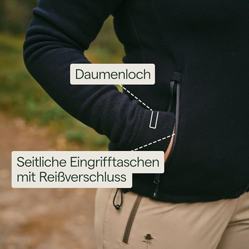 Pinewood Damen Fleecejacke aus 100% übergebliebenen Stoffen, ideale Fleece Jacke für die Jagd, den Hundesport & zum Wandern