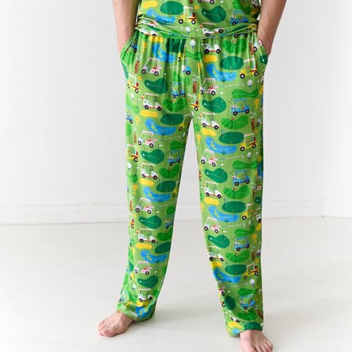 Image of Little Sleepies Mens Pajama Pants, Soft Viscose from Bamboo PJ Bottoms for Family Matching Set, Mens Sleepwear PJs w /Pockets
