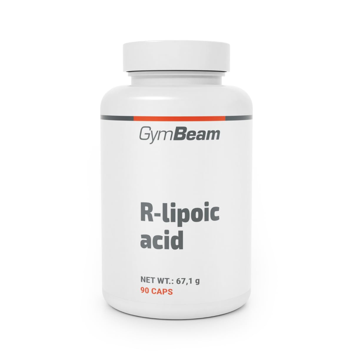 GymBeam Acido R-Lipoico (R-ALA) 500 mg - Forma Biologicamente Attiva per Supporto Antiossidante e Metabolico, Alta Purezza, Capsule Vegane, 90 cps