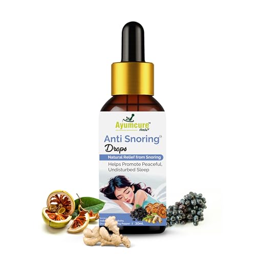 Image of Ayumcure Anti Snoring Drops 30ML| Herbal Nasal Drops for Snoring Relief & Better Sleep | With Indian Bael, Draksha, Dry Ginger & Long Pepper | Improves Breathing | 100% Natural for Men & Women