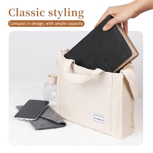 Image of Stylish Corduroy Women's Handbag - Vintage Design, Versatile & Practical for Everyday Use