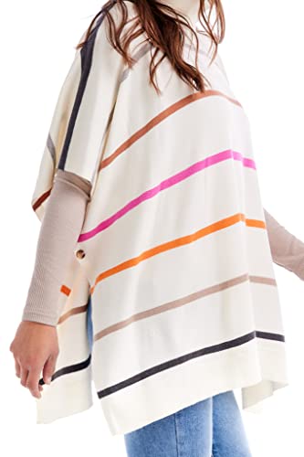 Mud Pie Women's Juno Stripe Poncho3