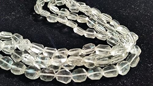 Rock crystal faceted nugget 8x10mm LKBEADS fini les perles ternes
