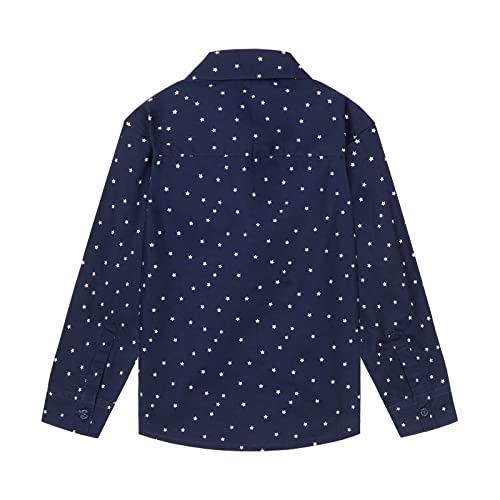 Image of LittleSpring Boys Button Down Long Sleeve Uniform Dress Shirts with Tie