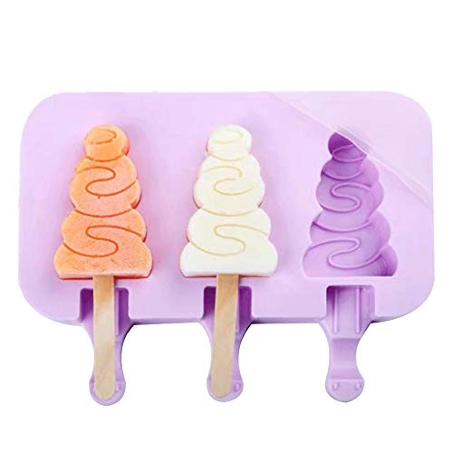 Ajcoflt Gel de sílica macio do produto comestível 2/3 de molde conjunto de sorvete com 50PCS Crabsti