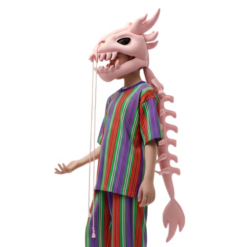 Costume squelette dinosaure portatif pour adulte : le déguisement rapide et léger
