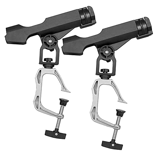 ivolks 2Pcs Fishing Boat Rod Holder Fishing Rods Holder with 360 Degree Adjustable Fishing Rod Racks Folding Holder ivolks 2Pcs Fishing Boat Rod Holder Fishing Rods Holder with 360 Degree Adjustable Fishing Rod Racks Folding Holder