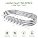 Land Guard 5.3ft × 2.7ft Galvanized Raised Garden Bed Kit, Galvanized Planter Garden Boxes Outdoor, Oval Large Metal Garden Bed for Vegetables……