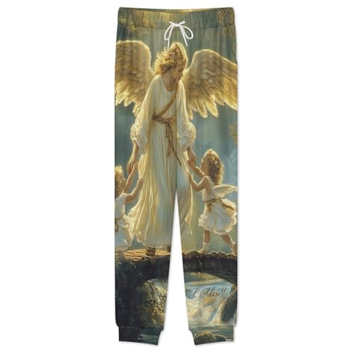 Guardian-Angeles Men’s Pajama Set Long Sleeve Top And Pants Loungewear Sleepwear Pjs Nightwear2