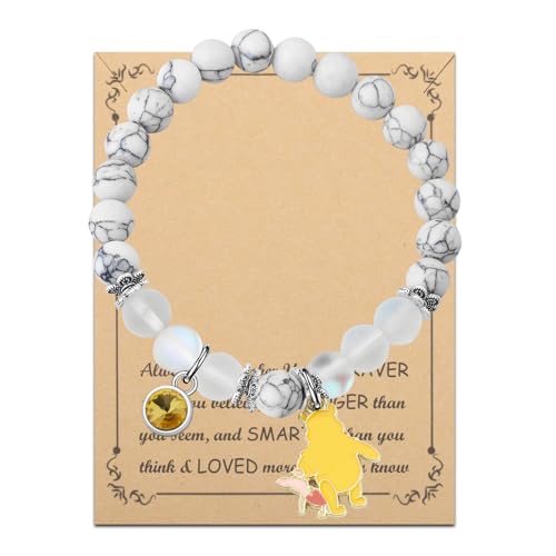 FUSTMW Bear Friendship Gifts Bear Bracelet Cartoon Lover Gifts Bear And Friend Gift Inspirational Friend Gift