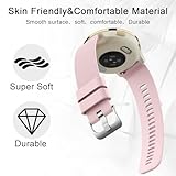 Strap Compatible with Garmin Vivoactive 4S/Venu 3S/Venu 2S/Forerunner 265S/255S/255S Music/Vivomove 3S, 18mm Soft Silicone Replacement Watch Band Sport Wristband (Rose) - Image 5