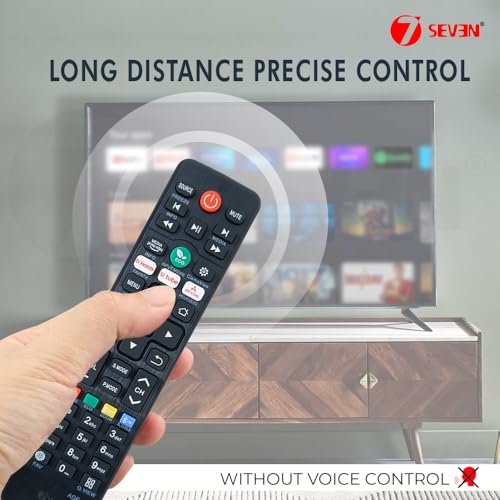 7SEVEN® Universal Remote Control Compatible with Amstard, Akai, Croma, Eston, Iconic, JVC, Micromax, T-Series, Vise TV - Ensure Compatibility by Matching with Original Remote Model Before Purchase 3 41QrGntdgdL