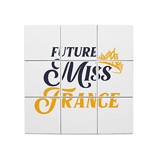 Carreaux Céramique Décoratif Future Miss France Enfant Beauté Tableau Mural 60x60 cm