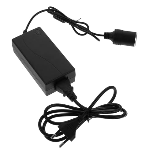 Zerodeko Inversor de Material Plástico y Cobre 12v a 220v Adaptador de Enchufe Mechero, Protección contra Cortocircuitos para Coche Adecuado para Enfriadores Portátiles