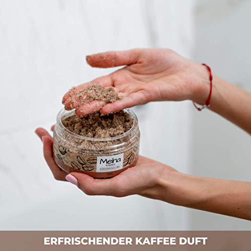 Meina Körperpeeling mit Kaffee, Bio Peeling für Gesicht, Körper und Lippen, Body Scrub für Damen und Männer (1 x 280 g) - Image 6