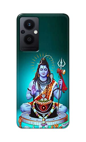 Image of Printed Hard Back Cover Case for Oppo F21 Pro 5G | Oppo F21s Pro 5G | Oppo Reno 7Z 5G Back Cover (Lord Shiva) -1803
