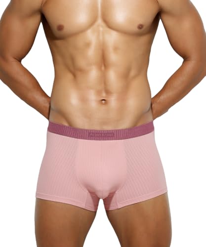 Men’s Underwear Boxer Briefs Soft and Breathable Cotton for Men,Pink,XX-Large - Main Image