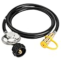 ArrogantF F271803 6ft Propane Hose with Regulator Fit for Mr. Heater Big Buddy Outdoor Heater Gas Grill Connectors,3/8 inch Female Quick Connect x QCC1 Propane Tank Connection