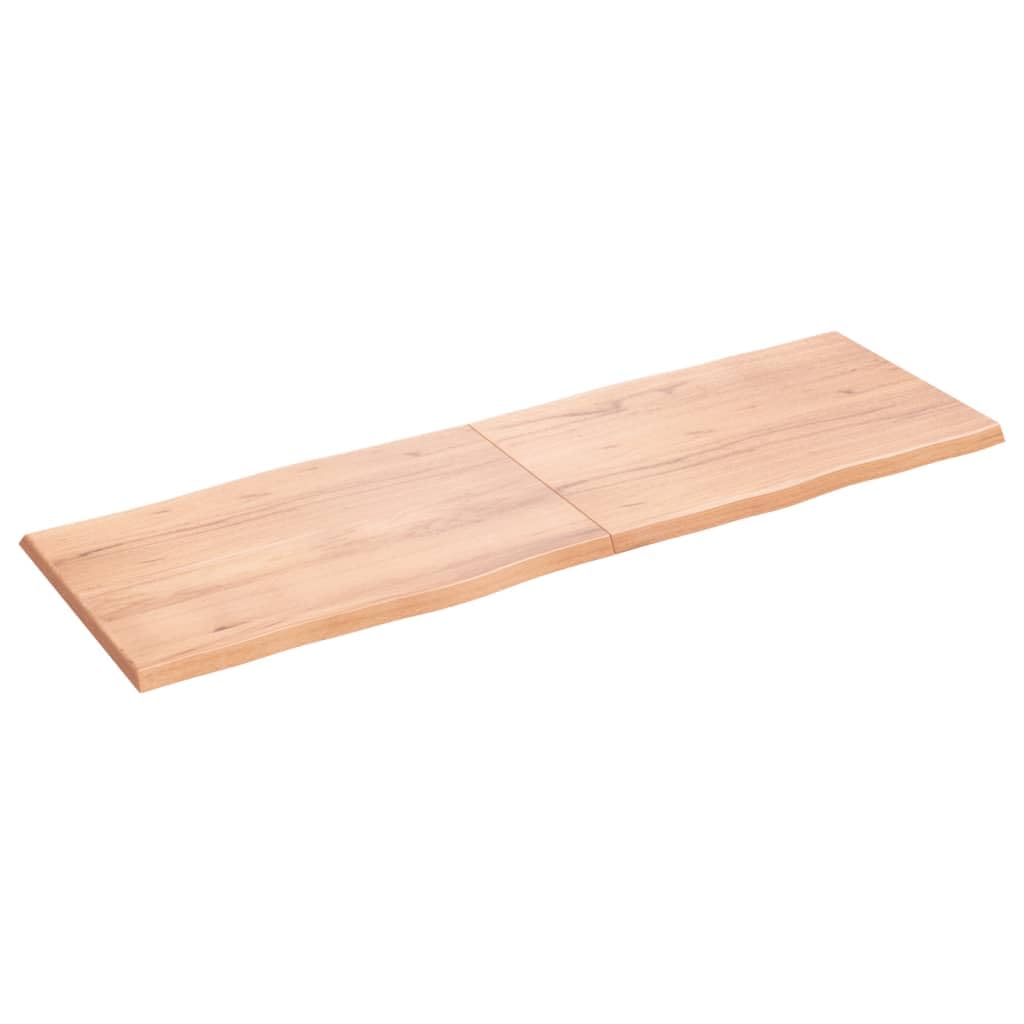 Homgoday Piano del tavolo marrone chiaro 180 x 60 x (2-4) cm in legno massello trattato Live Edge, piano di ricambio per cucina e caffè, tavolo da pranzo, scrivania, piano di lavoro, mobili da banco