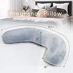 Pregnancy-Pillow-RUKOY-Pregnancy-Body-Pillow-for-Side-Sleeping-Upgraded-Portable-Maternity-Pillow-for-for-Pregnancy-Full-Body-Pillow-with-Velvet-Pillowcase-for-Head-Belly-Back-Leg-Support