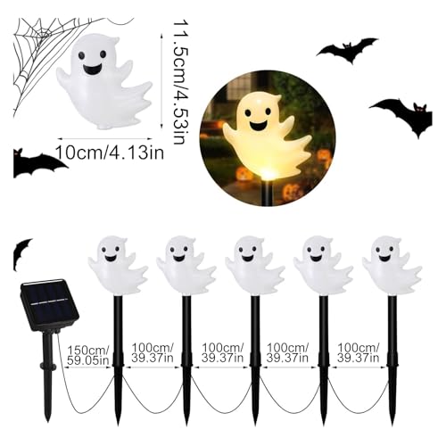 Luces de estaca de Halloween: decoración solar impermeable para evitar cables en el jardín 3