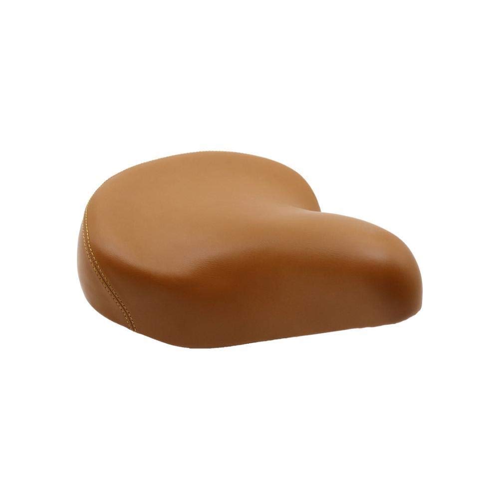 Selle de vélo large et souple finition cuir rétro premium - 7