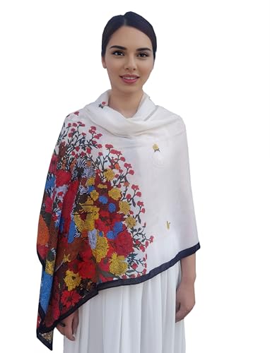 FANFAN Lightweight Cinco De Mayo Shawl Scarf Oversized Wrap Mexican Style Shawl Ethnic Wrap Wedding Evening Dress Cosplay D92