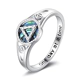 Nüchternheits Ring Sterling Silber AA Fingerring Anonyme Alkoholiker Schmuck Geschenke für Damen Frauen und Mütter