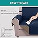 U-NICE HOME Reversible Sofa Cover Couch Cover for Dogs with Elastic Straps Water Resistant Furniture Protector for Pets Couch Cover for 3 Cushion Couch (Sofa, Navy/Taupe)