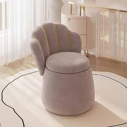 Pouf Poggiapiedi In Velluto Con Gambe Dorate 44x44x44 Cm | Sgabello Elegante Per Salotto O Camera - Foto 6