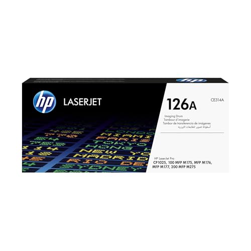 HP 126A CE314A, Negro, Tambor de Imágenes Original, de 7.000 páginas, para impresoras HP LaserJet Pro serie CP1020, CP1025, TopShot M275 y 100 Color MFP 175